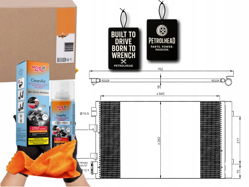 Kondenzátor Klimatizace Renault Scenic 01 2011- Nrf #Petrolhead Pro+ Kit9