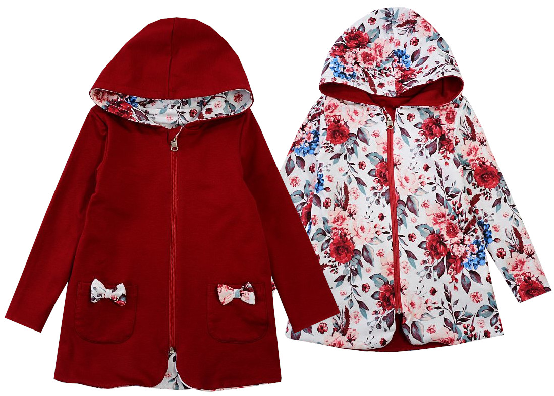 

Płaszcz Kurtka Dwustronna Kaptur bawełna 122 L54B