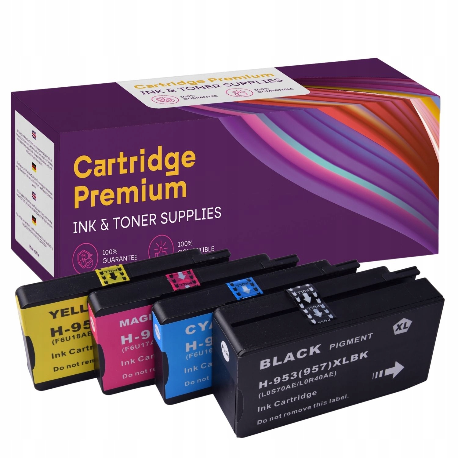 4x Náplně Do Tiskárny Hp 953XL 7720 8211 8210 8710 8720 Set S Novým Čipem