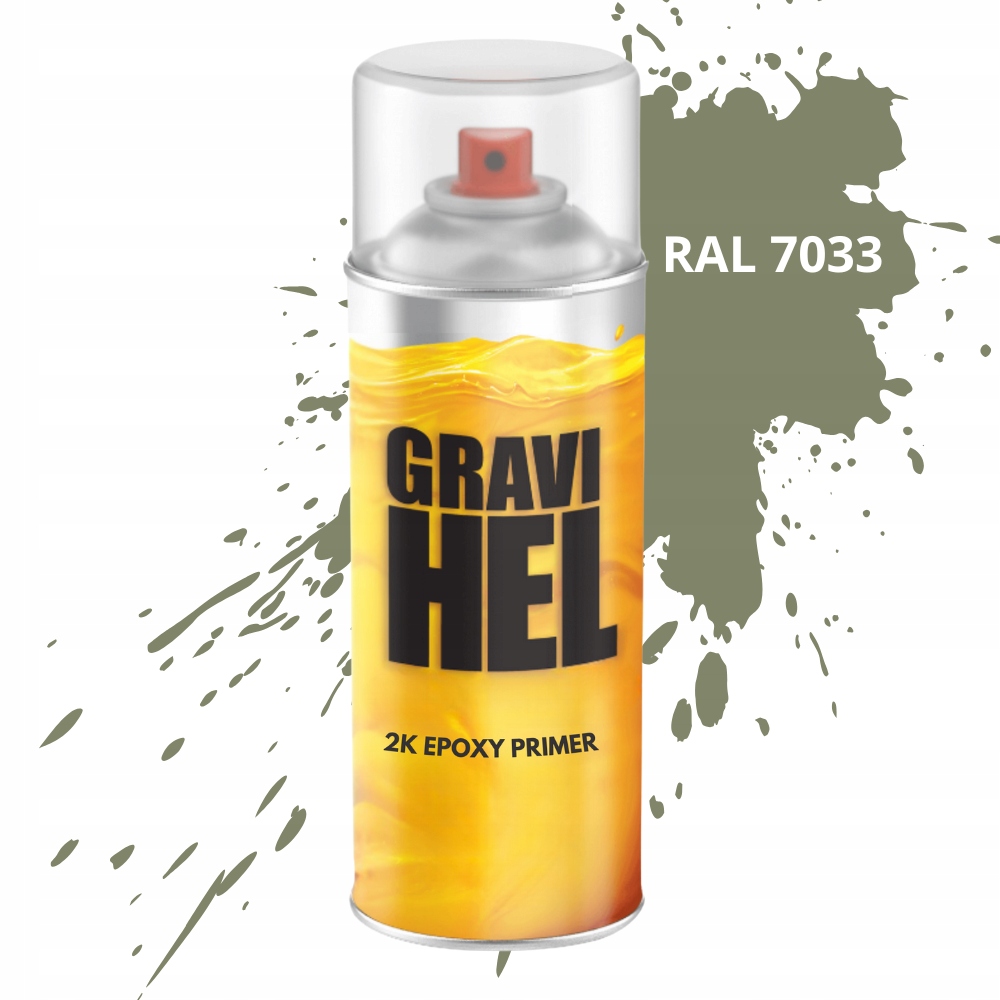 Ral 7033 2K Podkład Epoksydowy Antykorozyjny Do Stali Farba Spray 400ML