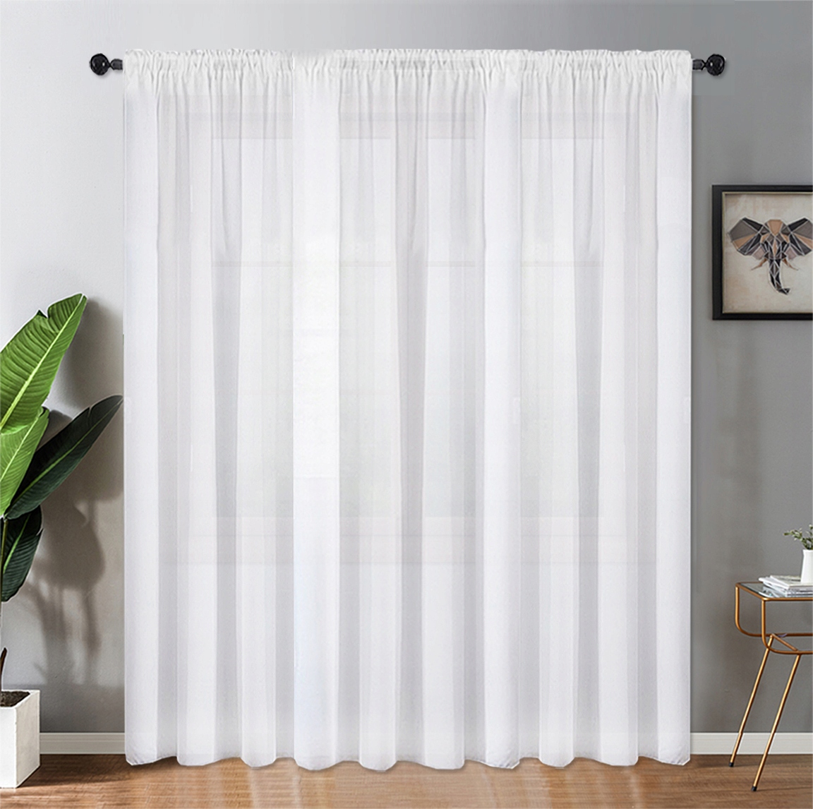 FIRANA GOTOWA ZASŁONY 400x250 WOAL NA TAŚMIE ŻABKI Marka inna