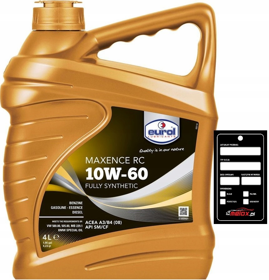 Eurol Maxence Rc 4L 10W60 Rajd Sport zawieszka