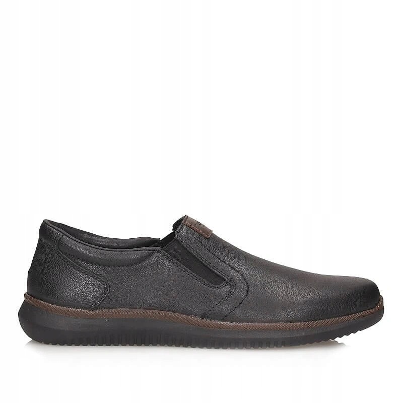 Pánské polobotky Rieker 10456-00 černé, nazouvací, kožené