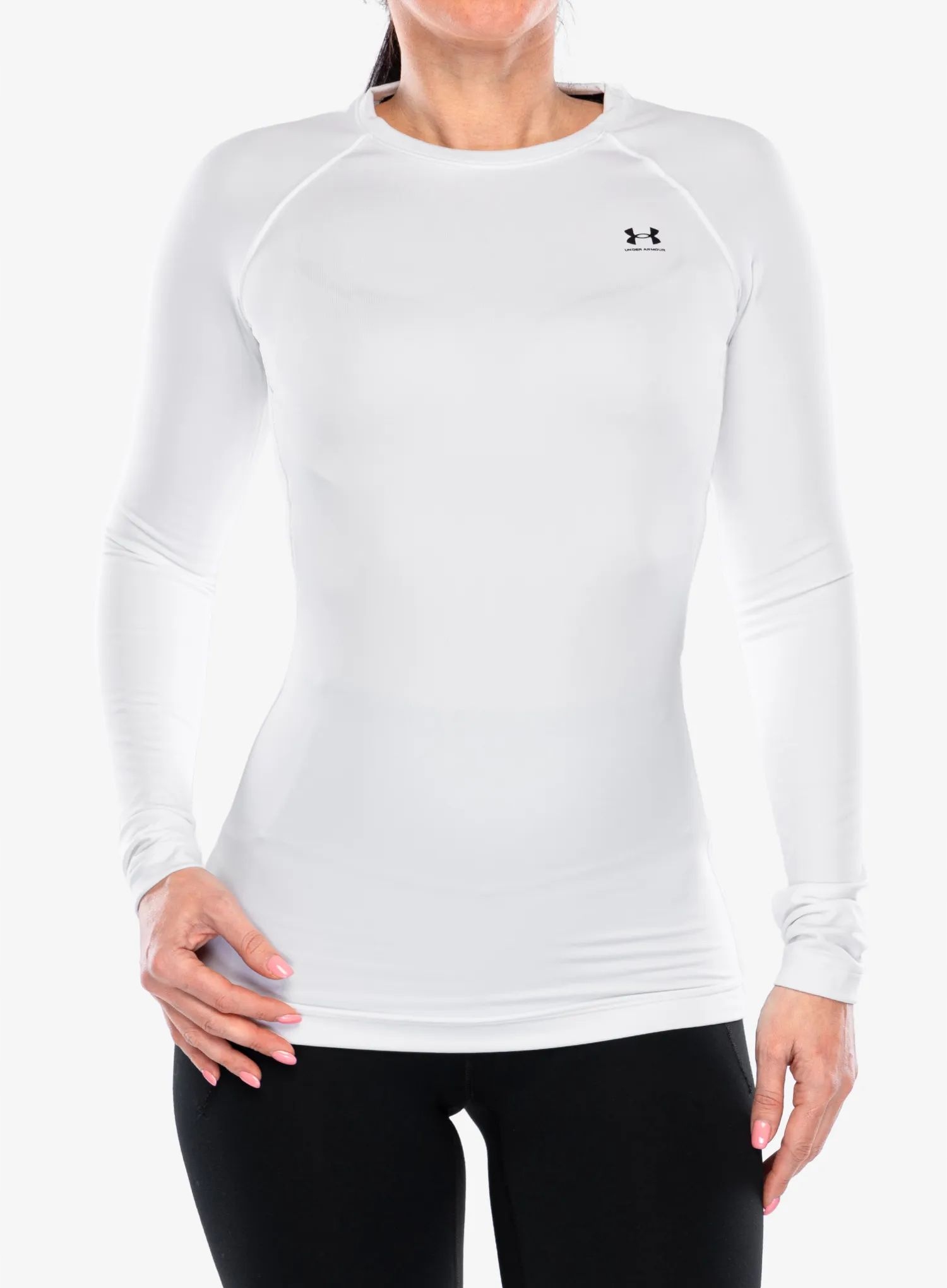 Mikina dámská Under Armour ColdGear Authentics Crew bílá/černá M
