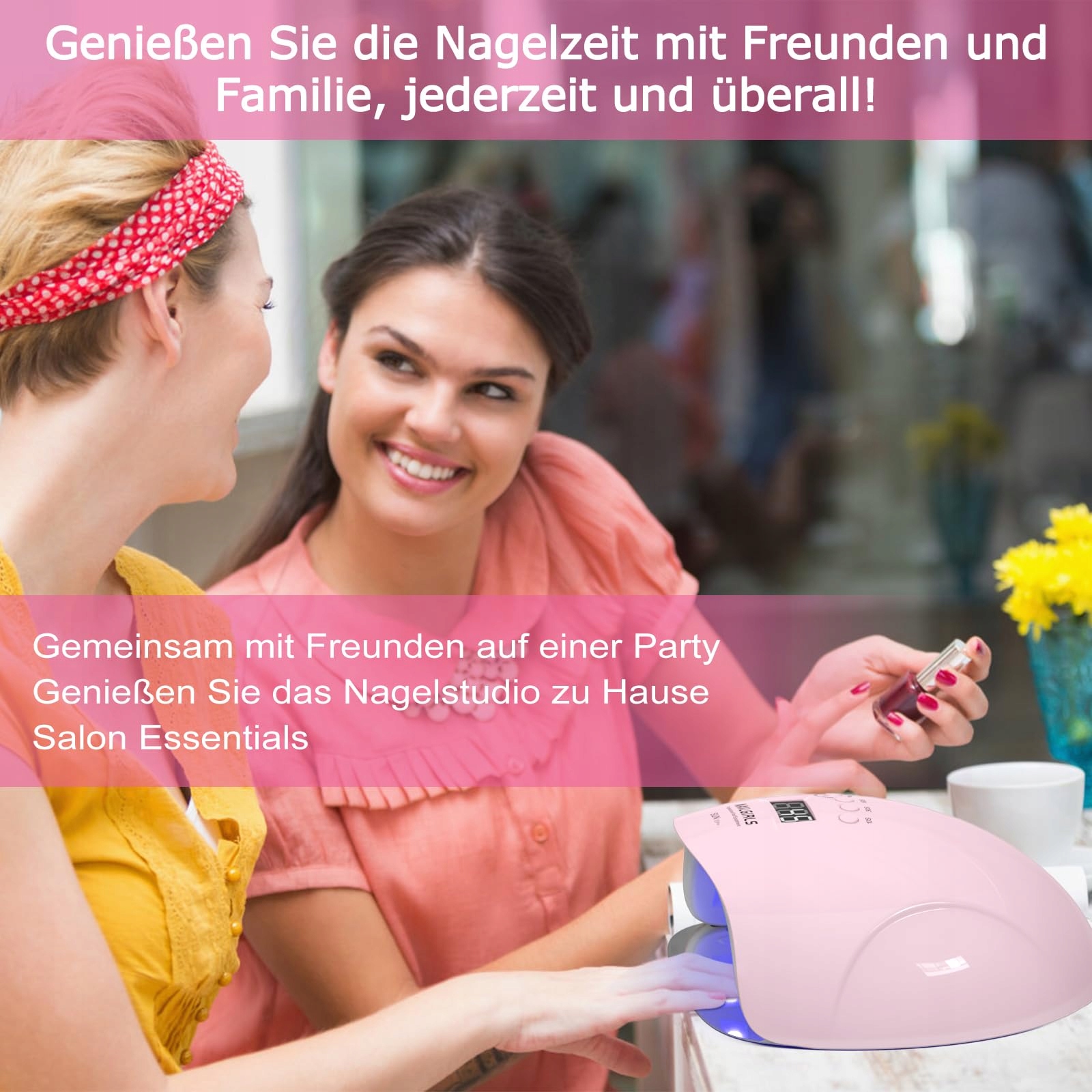 NAILGIRLS Lampa UV LED 150W Do Paznokci Z Sensorem LCD Do Żelowych Paznokci — miniatura 7