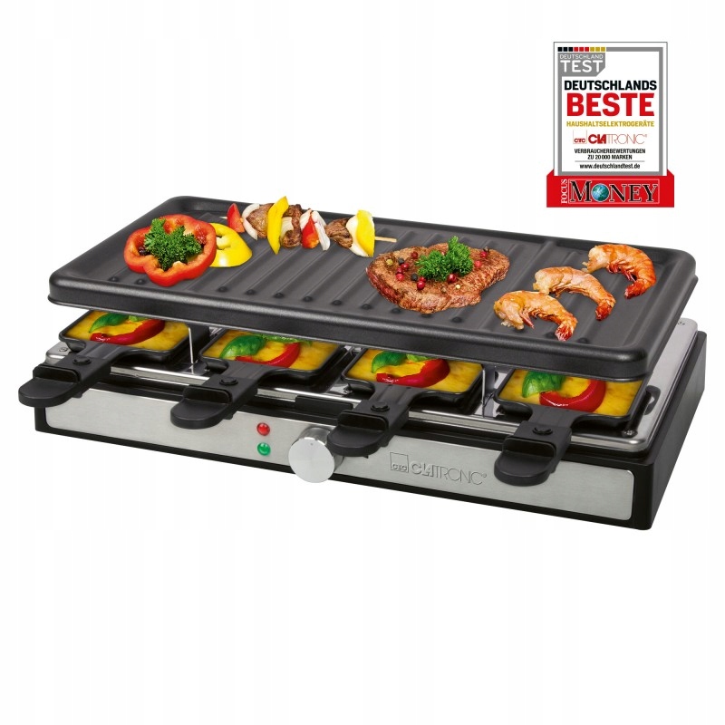 

Elektryczny Grill Raclette Opiekacz 8 Patelni