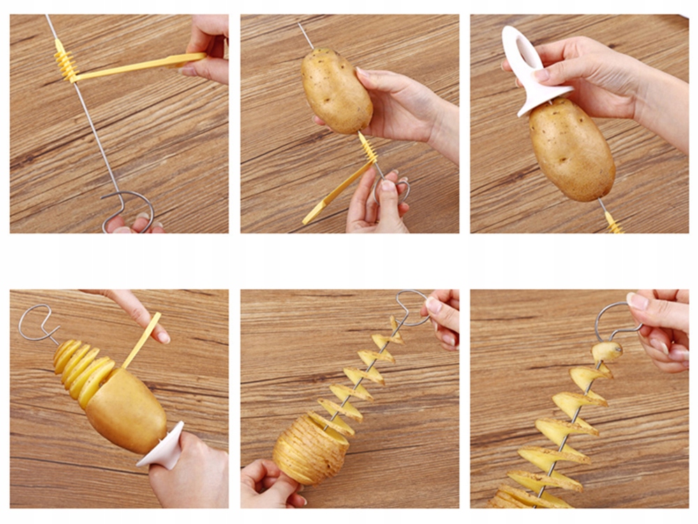 MASZYNKA DO ZIEMNIAKÓW CHIPSÓW ZAKRĘCONA FRYTKA Rodzaj ręczna