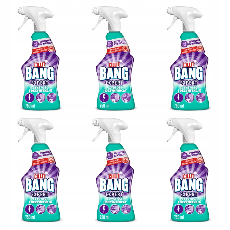 Cillit Bang Expert Čistota a dezinfekce 750 ml Sprej X6