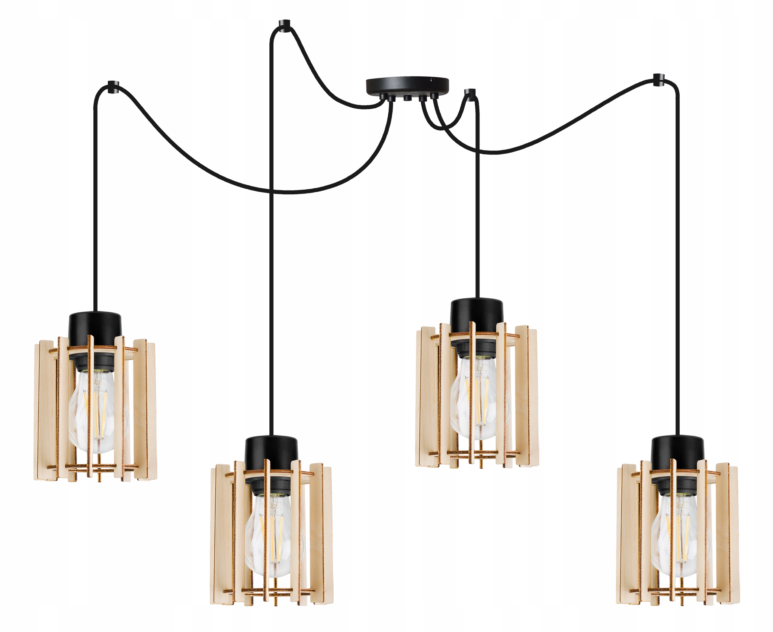 Stropná Závesná Lampa Luster Drevená Moderná Boho Do Kuchyne