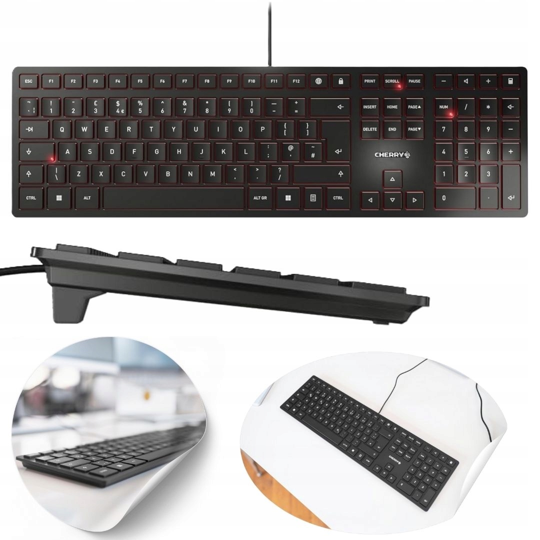 Klawiatura Przewodowa Cherry Kc 6000 Slim Us Qwerty
