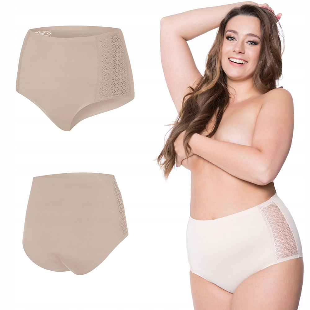 

Julimex wysokie figi z koronką Opal Beż roz. XL