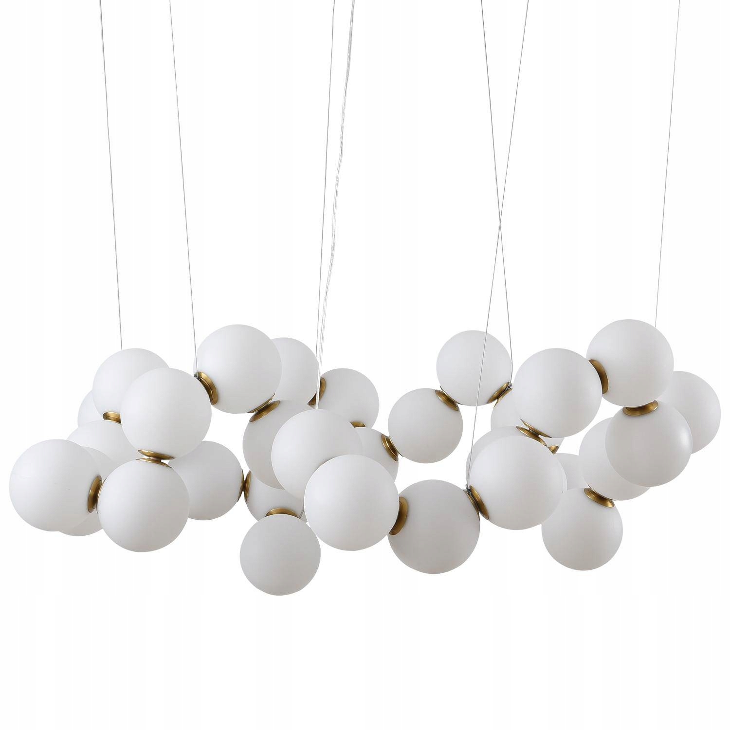 Obrovská krásna lampa s bielymi tienidlami CORALLI-100 mosadz do obývacej izby