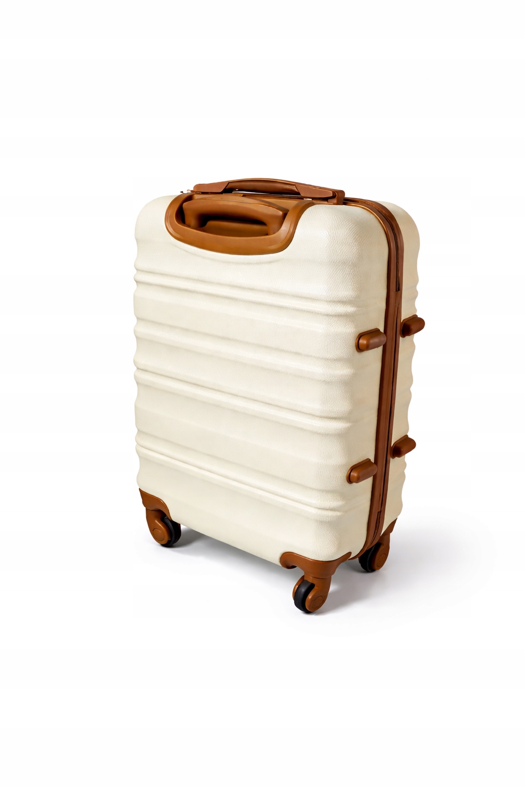 Walizka kabinowa Co Life LUGGAGE402 kremowa Abs Tsa 4 kółka