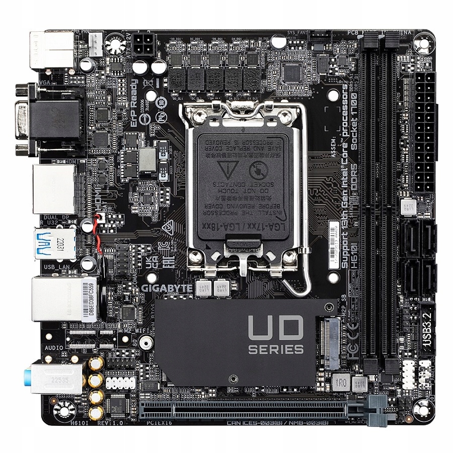 Gigabyte H610I/ Lga 1700/ mITX H610I