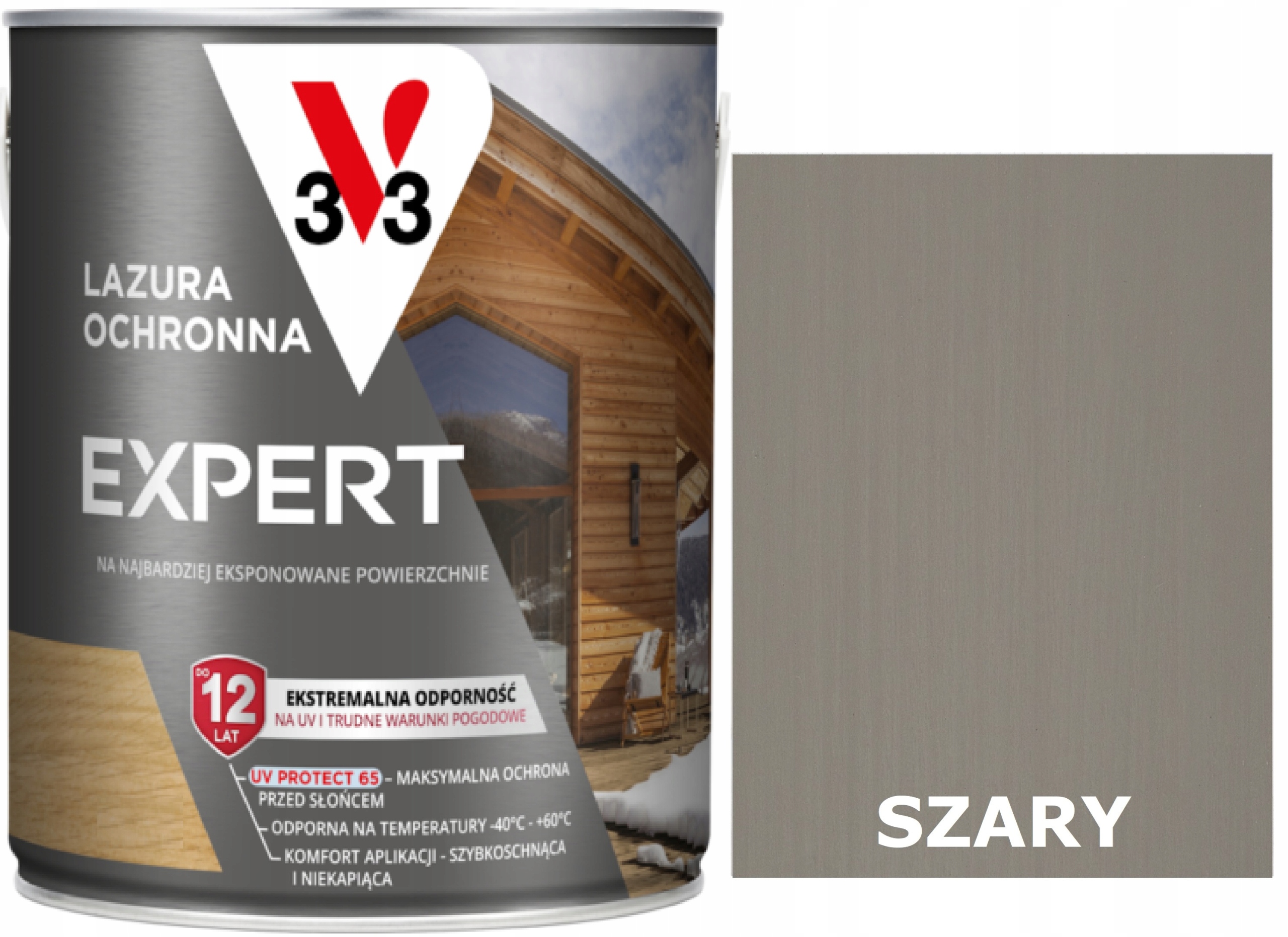 Lazura V33 Expert Poľský Klíma 12 Rokov Šedá 5L