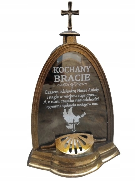 

Znicz Led Kochany Bracie Grawer Duży Złota