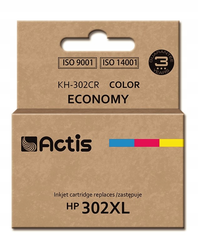 Actis KH-302CR Inkoust (náhradní náplň Hp 302XL F6U67AE; Premium; 21 ml; barva)