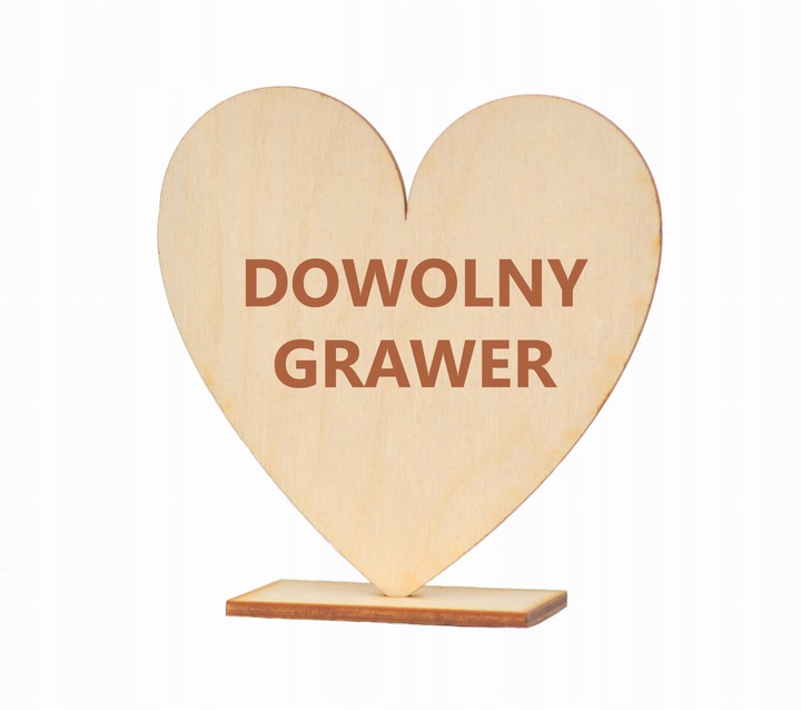 

Drewniane Serce Z Grawerem 30cm Walentynki 1szt