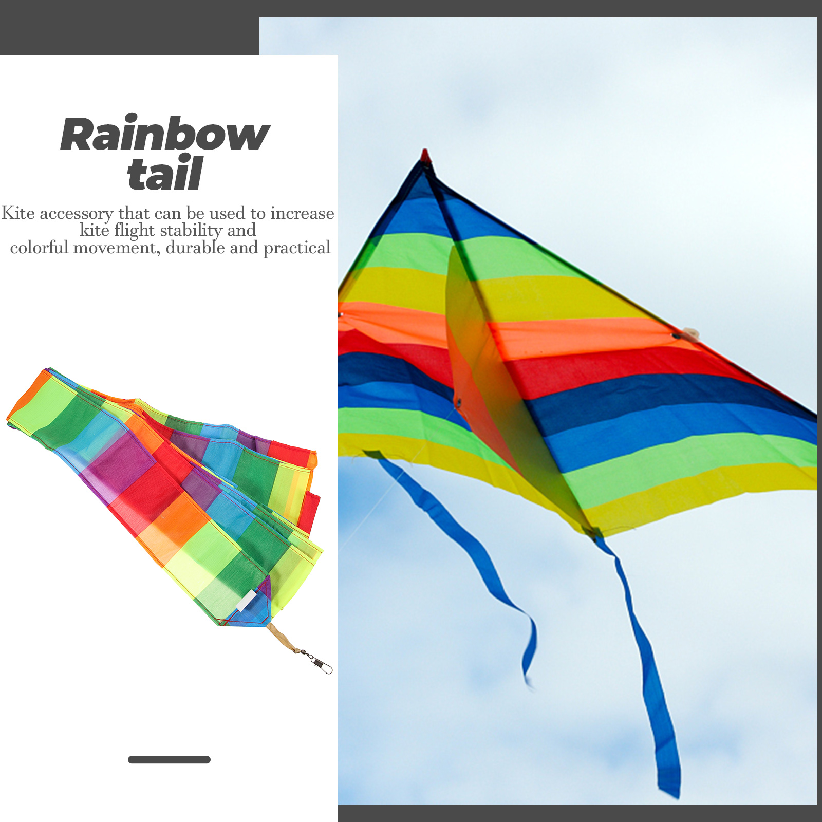 RAINBOW STREAMERS LAMPA ZEWNĘTRZNA WINDSOCK Marka bez marki