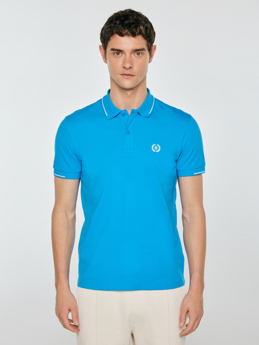 Big Star Tričko pánské polo modré Polian 401 4XL