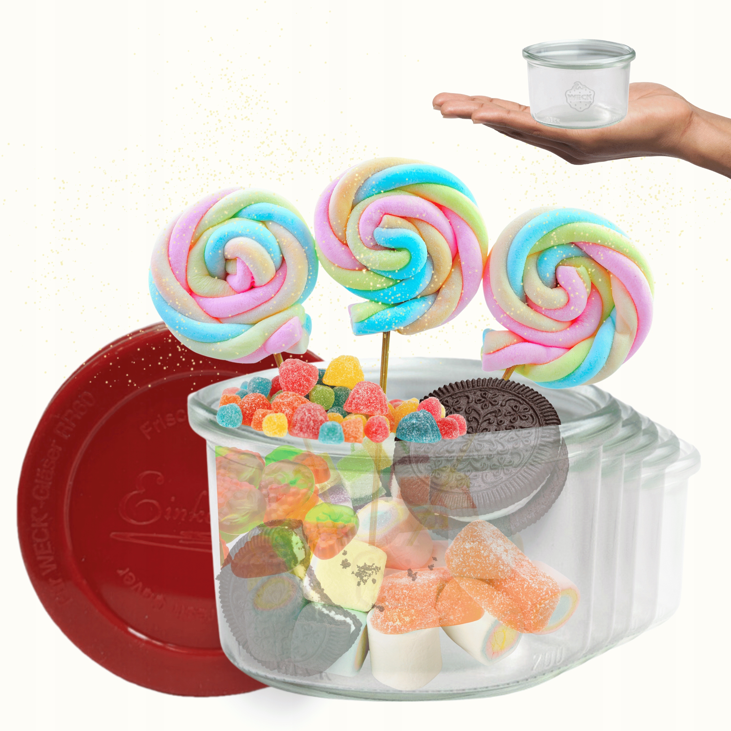 Poháre Weck 200 ml Mold žiaruvzdorné silikónové, veko 6ks, Trvanlivé