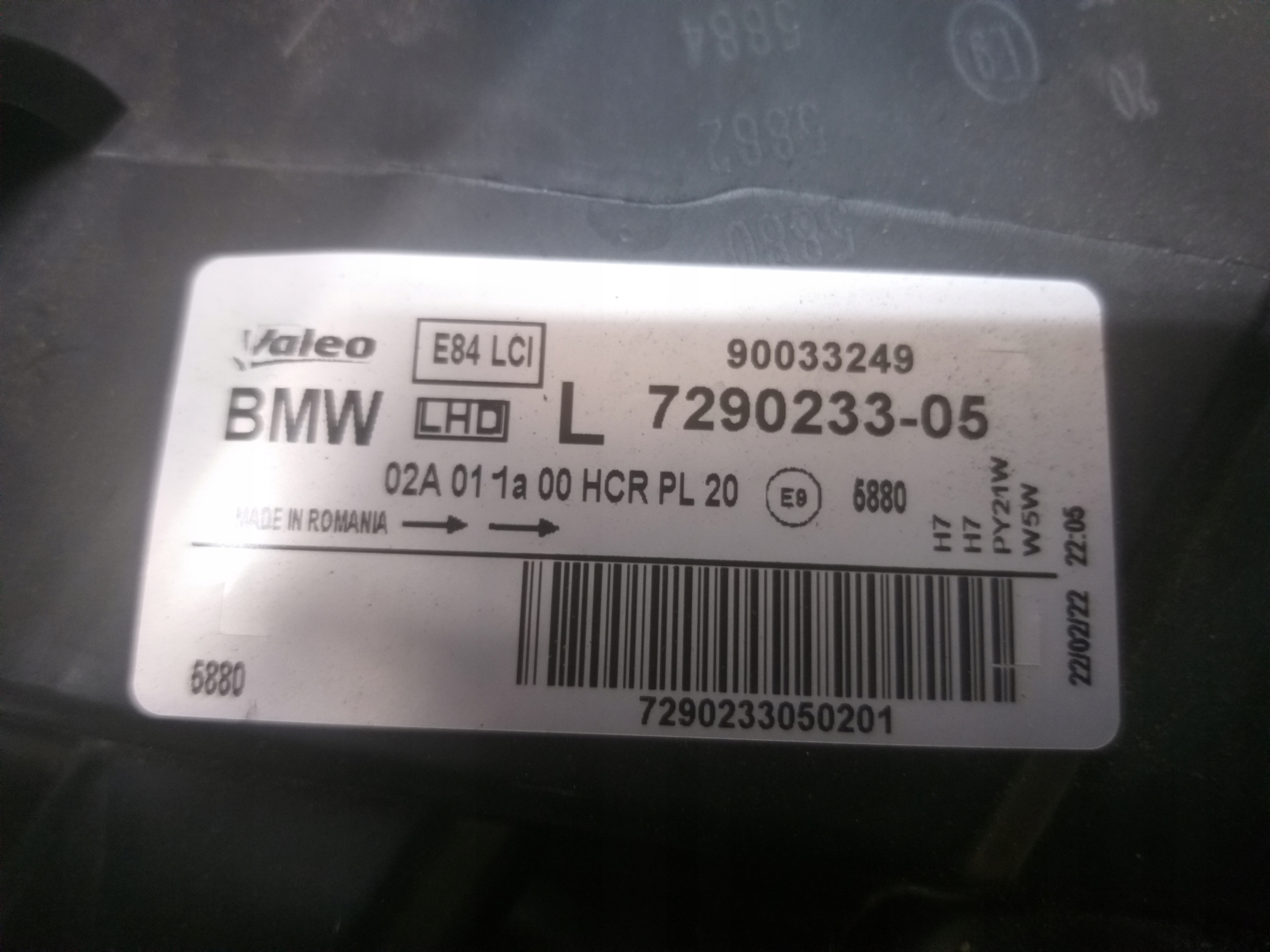 light front left BMW X1 E84 LIFT 7290233-05