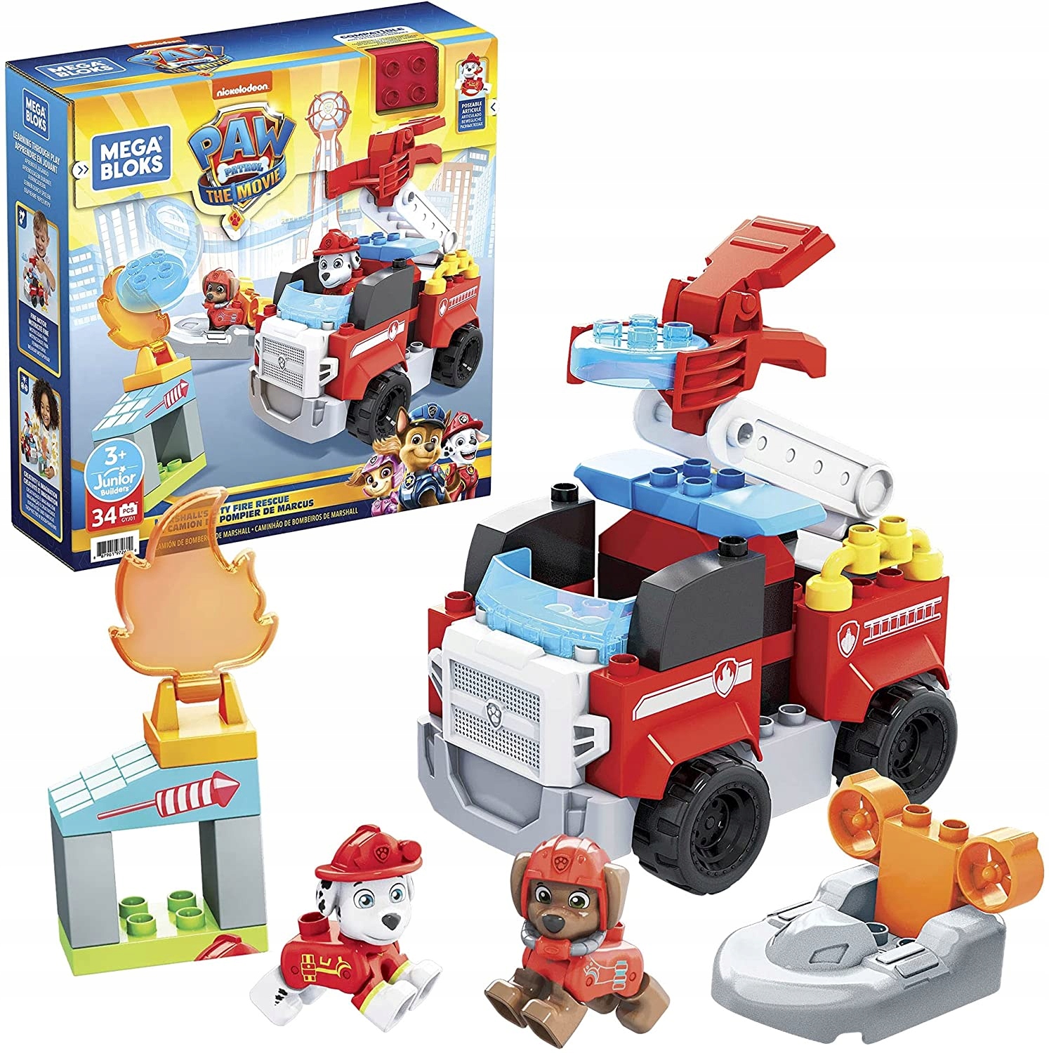 

Psi Patrol Bloks Wóz Strażacki Marshall +3