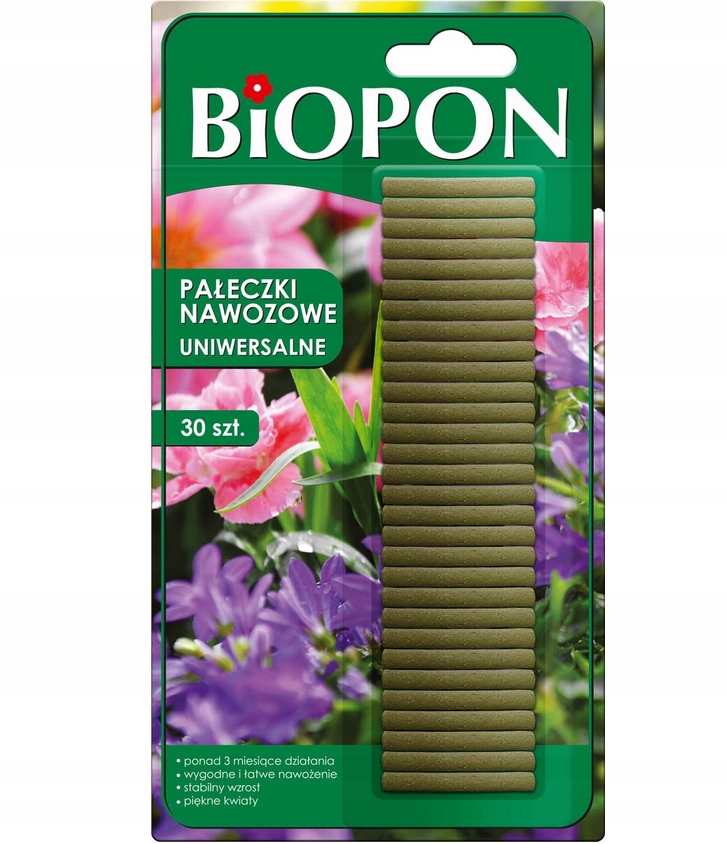 

Pałeczki nawozowe Biopon uniwersalne 30szt