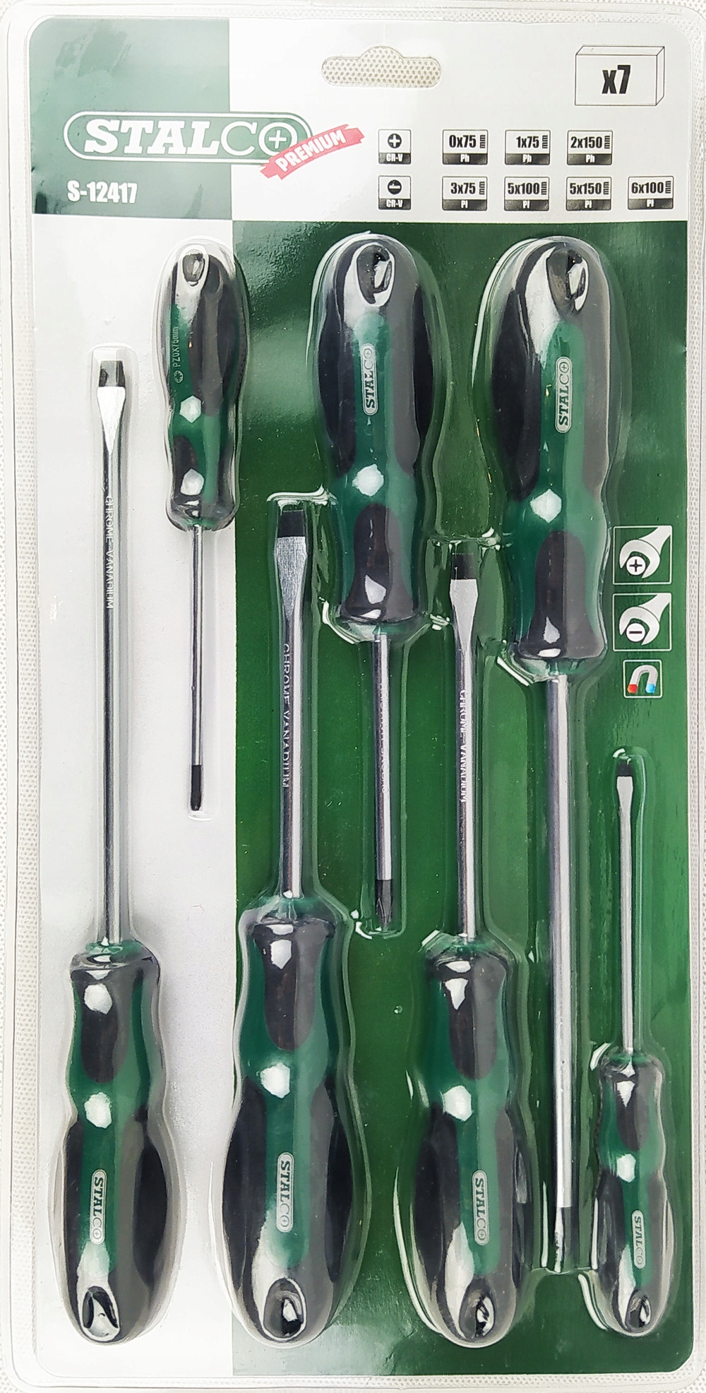 

Stalco Zestaw Wkrętaki Śrubokręty 7el S-12417