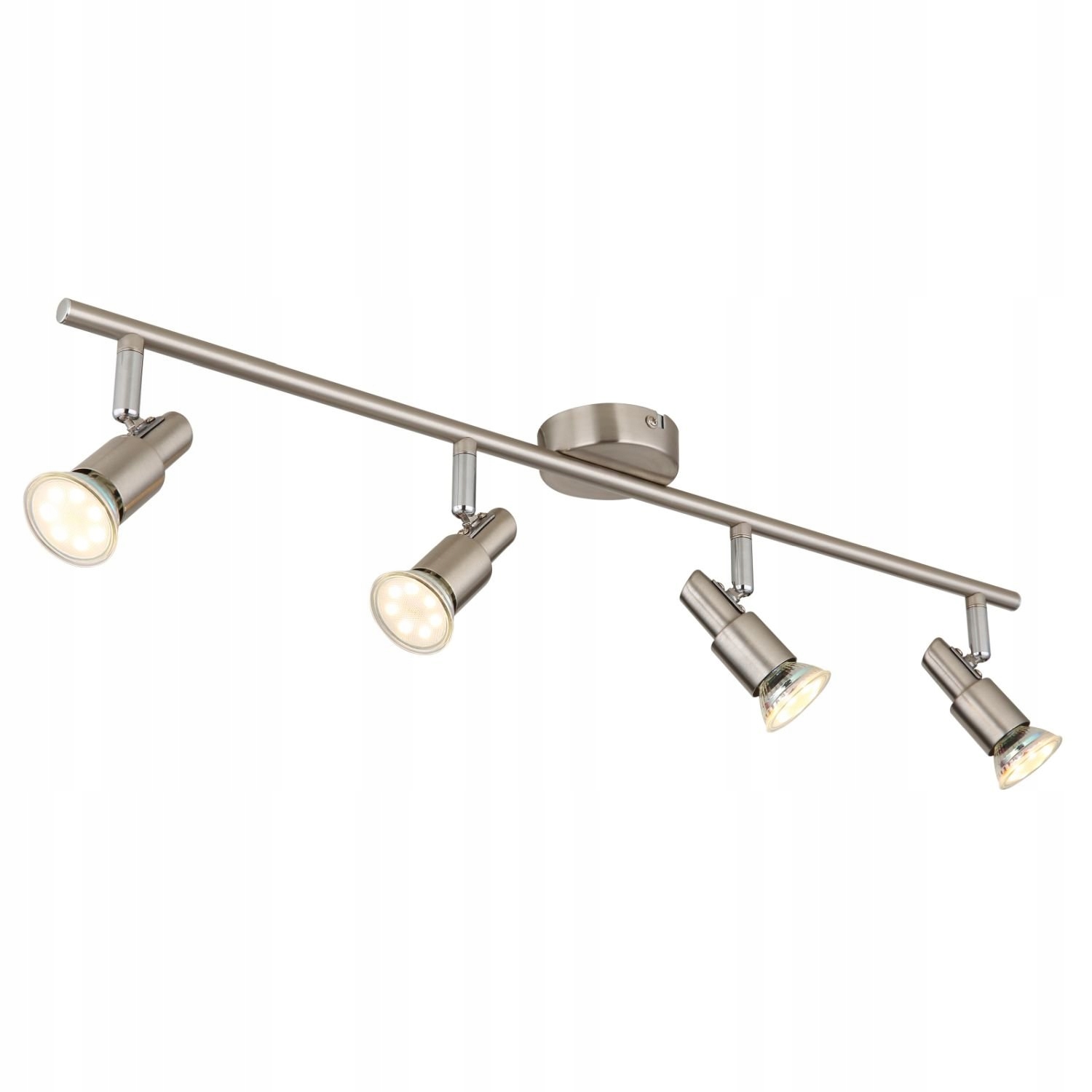 Lištová stropná reflektorová lampa s 4-bodovým spotom, nastaviteľná na GU10