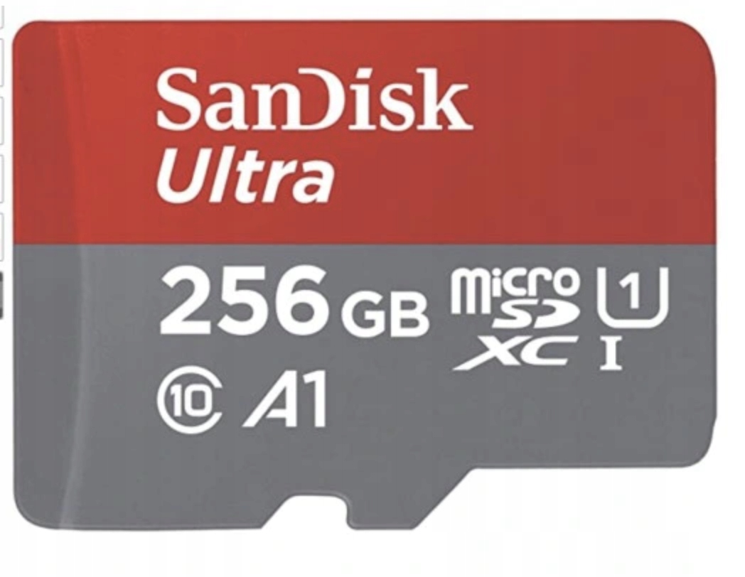 Paměťová karta MicroSD Ultra 256 Gb A1 98 MB/s, Micro Sdxc adaptér, SanDisk