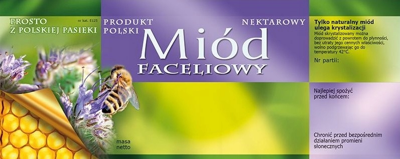 

Etykiety samoprzylepne Duże Miód Faceliowy 100szt