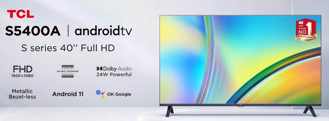 Telewizor LED TCL 40S5400 40" FullHD Smart TV ANDROID Bluetooth Czarny Technologia 3D nie