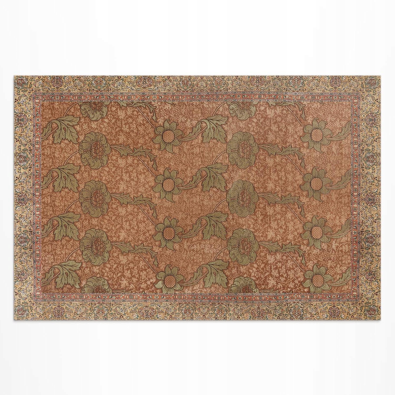 Dekoratívny vonkajší koberec s potlačou Vintage divoké kvety 140 x 210 cm