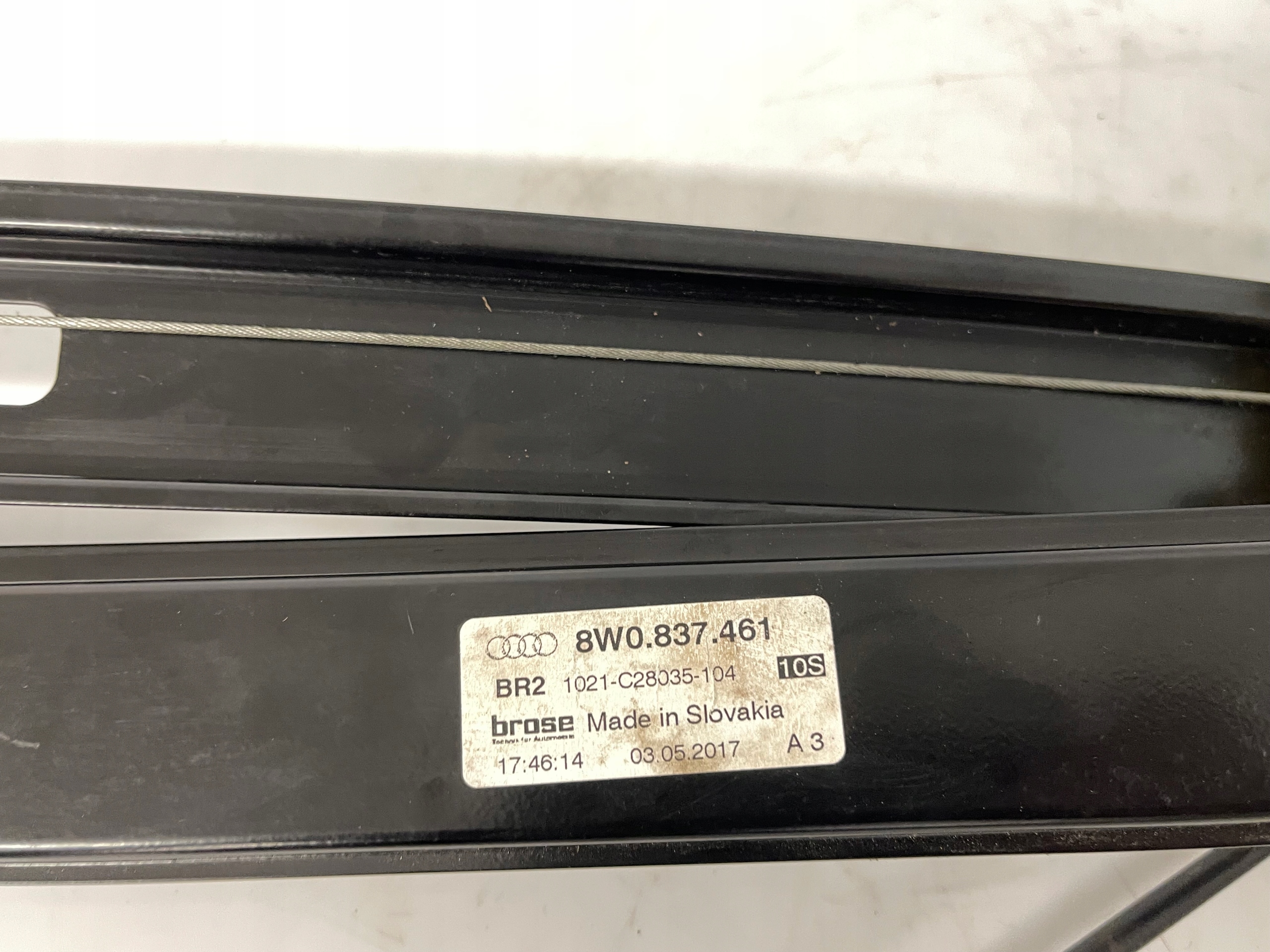 mechanism window regulator left front front AUDI A4 B9 8W 8W0837461