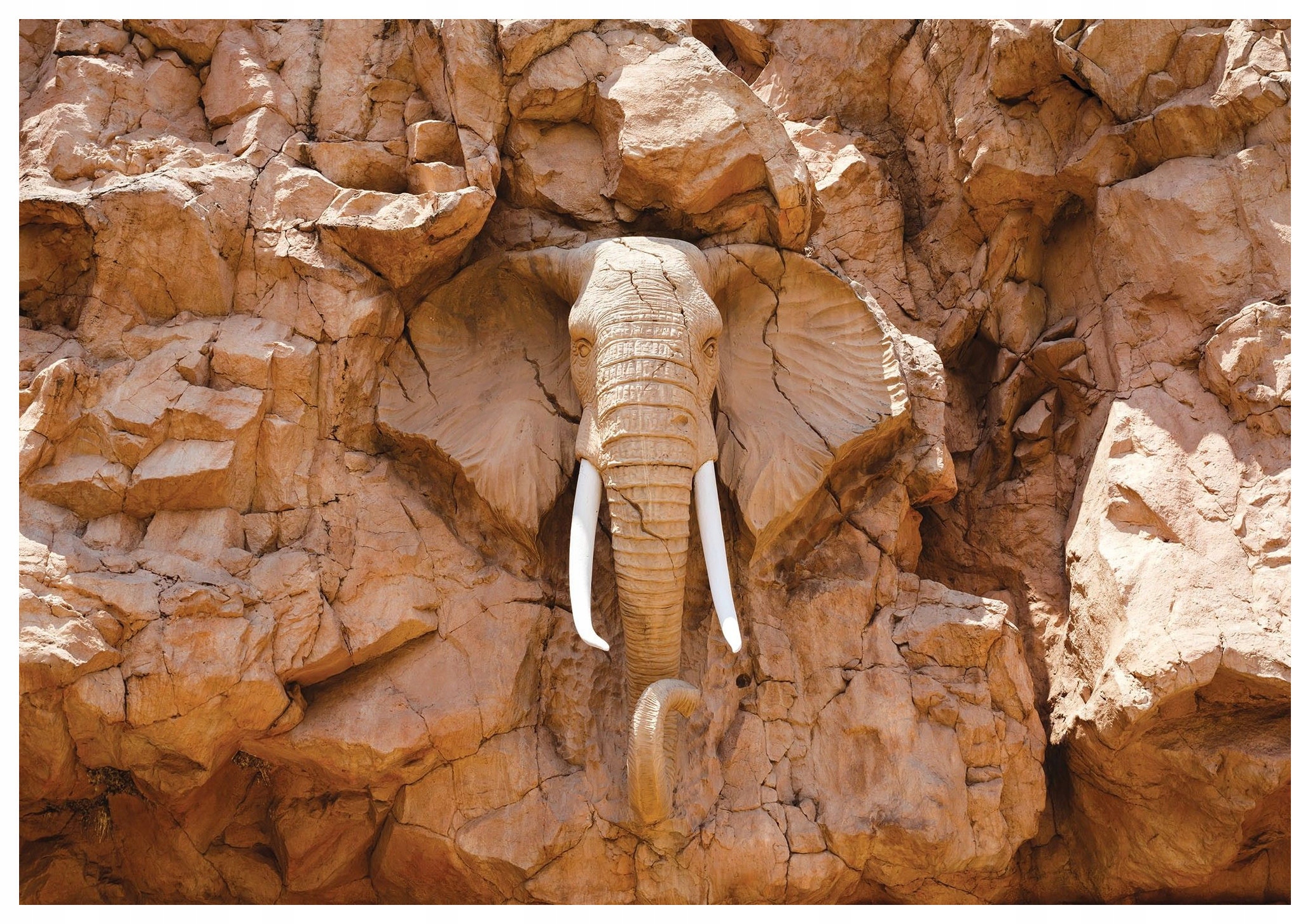 Fototapeta Slon kamenná stena perspektíva príroda 416x290 3D tiene lepidlo