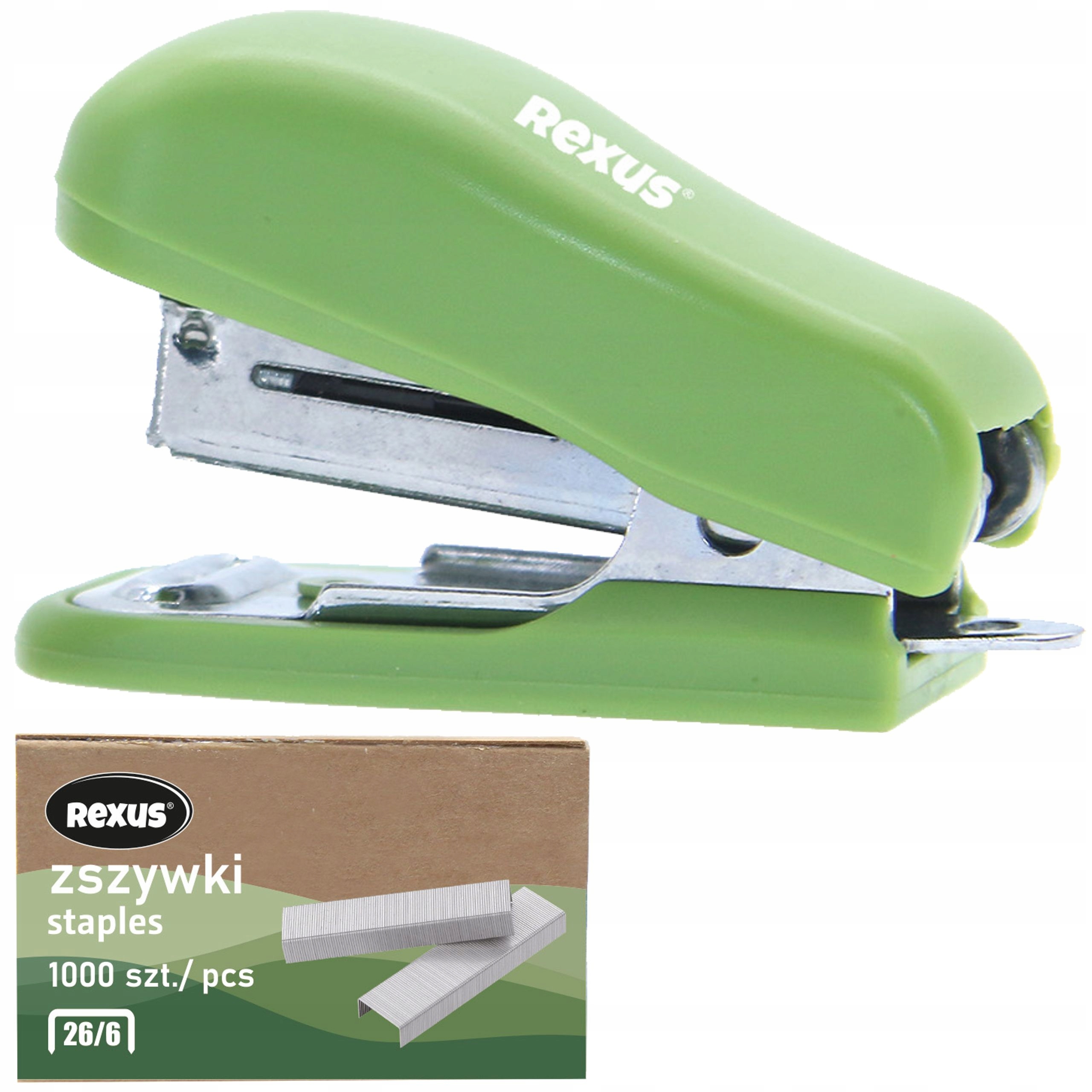 

Zestaw Mini Zszywacz Zszywki 26/6 Rexus Eko Eco