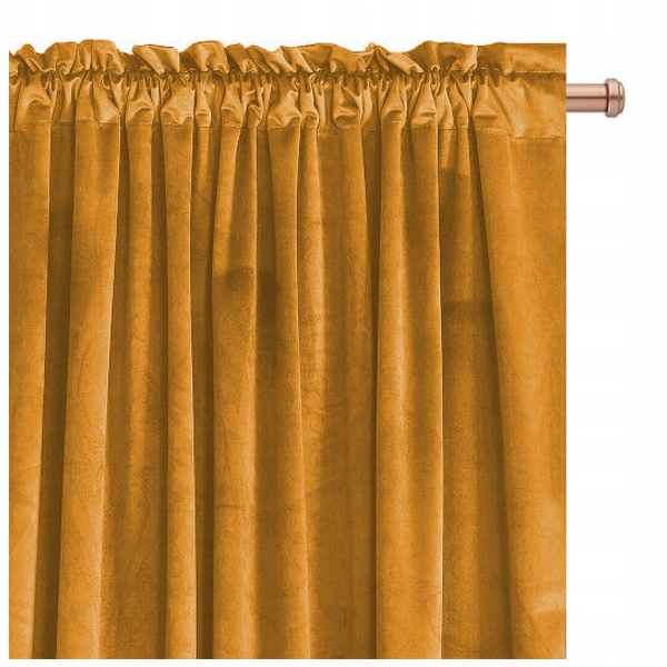 Závěs zatemňovací záclona Velur Imperial 140x250 hořčice Na Pásce