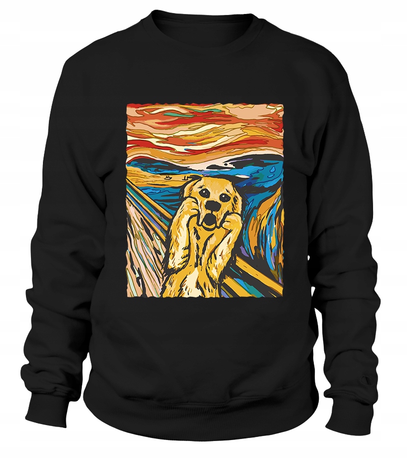 Dámská Mikina Munch Screaming Dog Xs černá