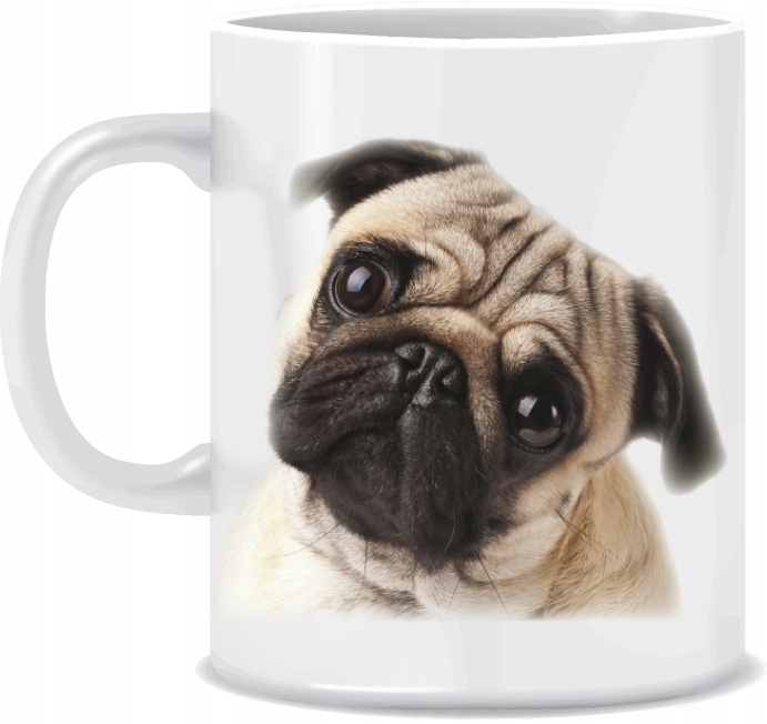 

Kubek Pies Mops na prezent 330ml + kartonik