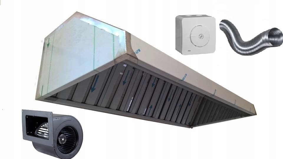 Nový Gastronomický odsavač par 100x70x40 Regulátor Turbína