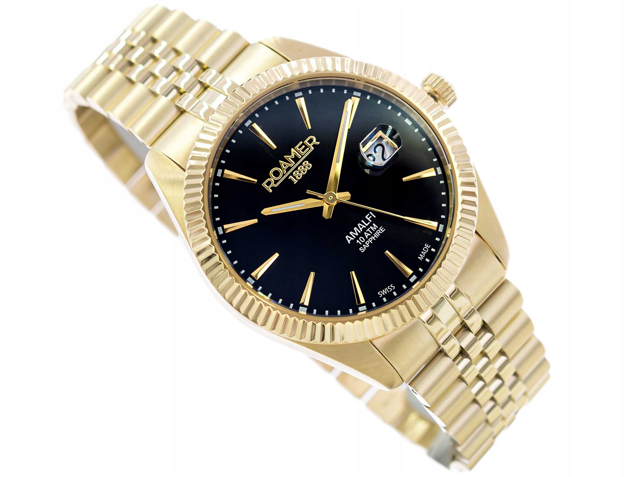 Pánské Hodinky Roamer 852833 48 55 20 Zlaté 100 M