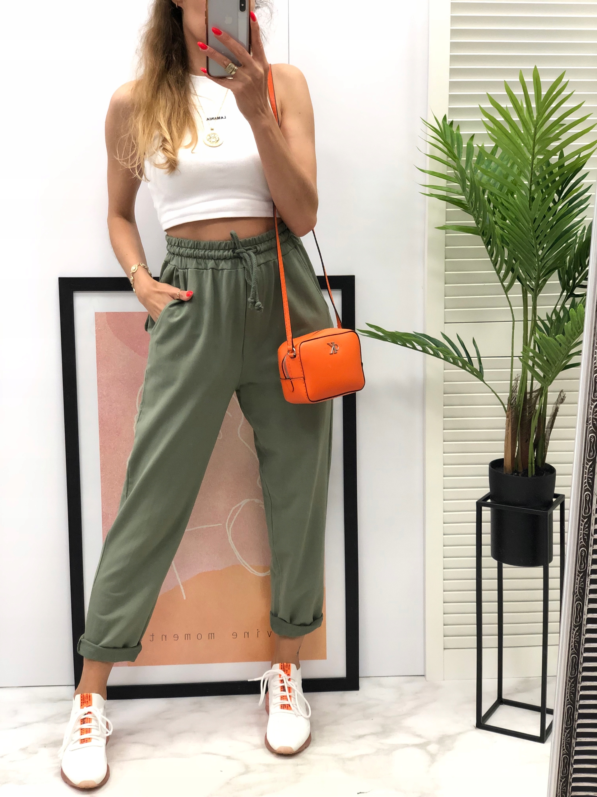 WIYA ITALY SPODNIE DRESOWE khaki MILITARE new model 2024 Długość nogawki długa