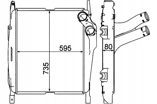 HELLA INTERCOOLER CHŁODNICA POWIETRZA DOŁADOWUJĄCE Producent części Hella