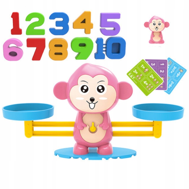 WAGA NAUKA LICZENIA DLA DZIECI MATEMATYKA ZABAWKA GRA MATEMATYKI MONTESSORI Wiek dziecka 3 lata +