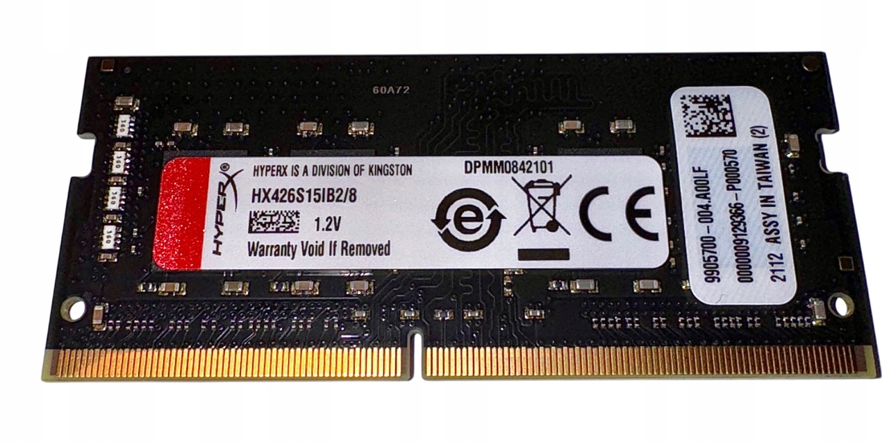 Nowa Pamięć Ram Kingston Hyperx 8GB DDR4 2666MHZ Sodimm
