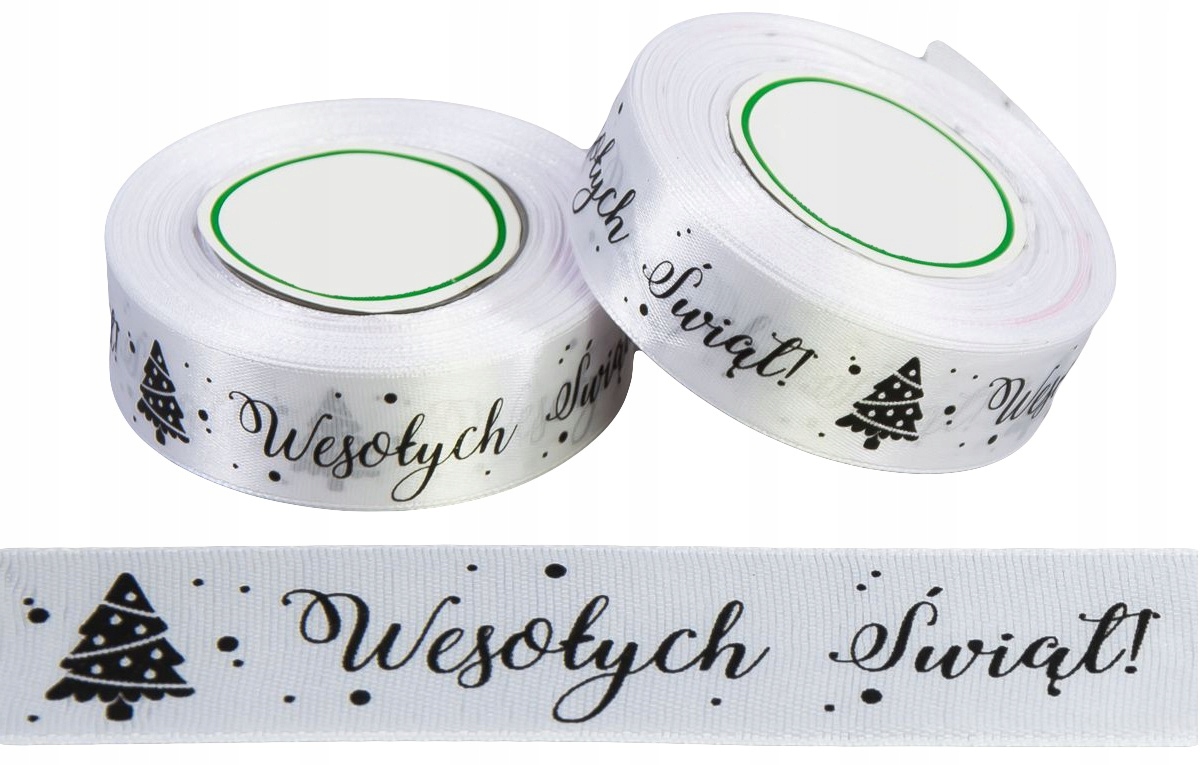

Tasiemka Wstążka Satynowa Wesołych Świąt 25mm