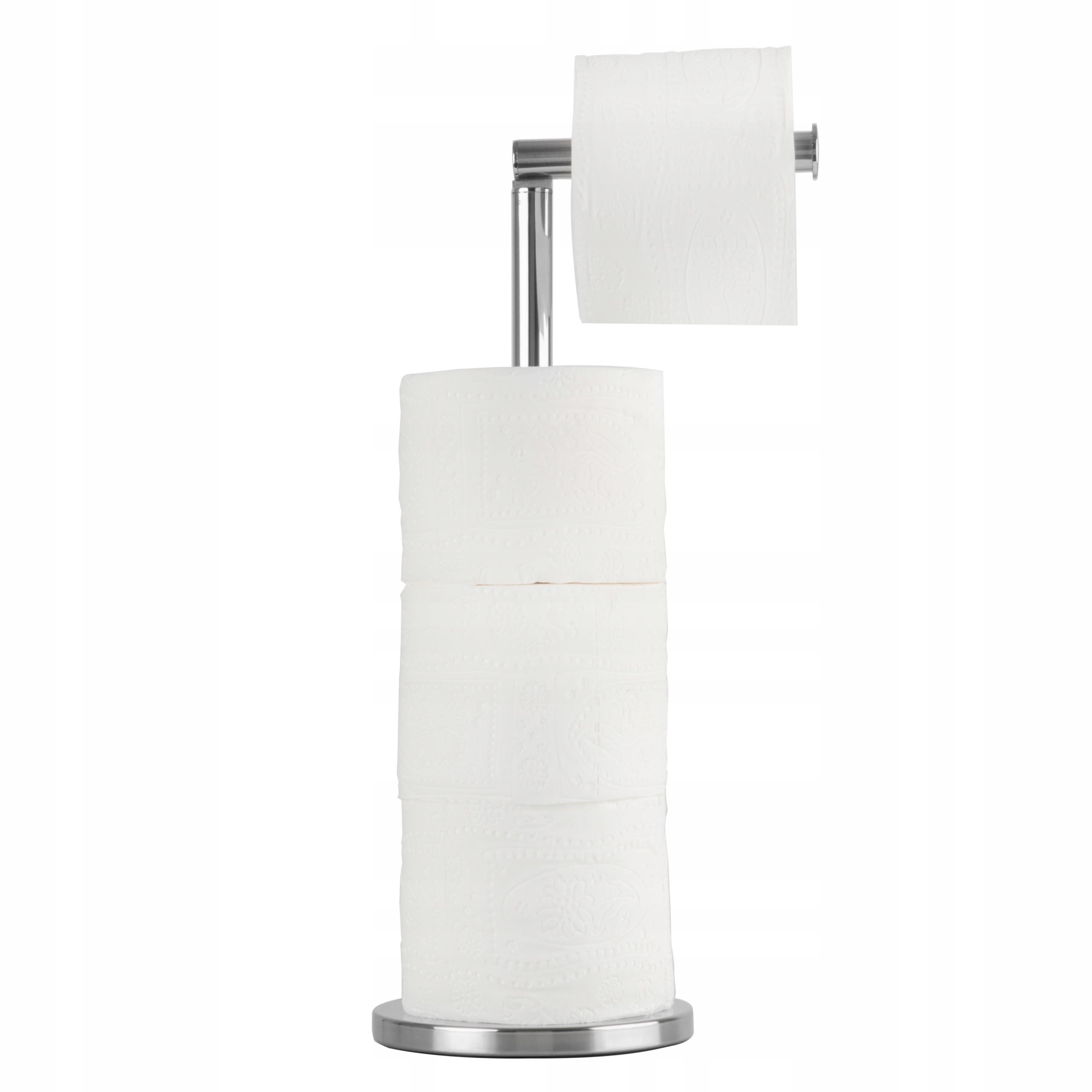 STOJAK UCHWYT NA PAPIER TOALETOWY 4 ROLKI ZAPAS