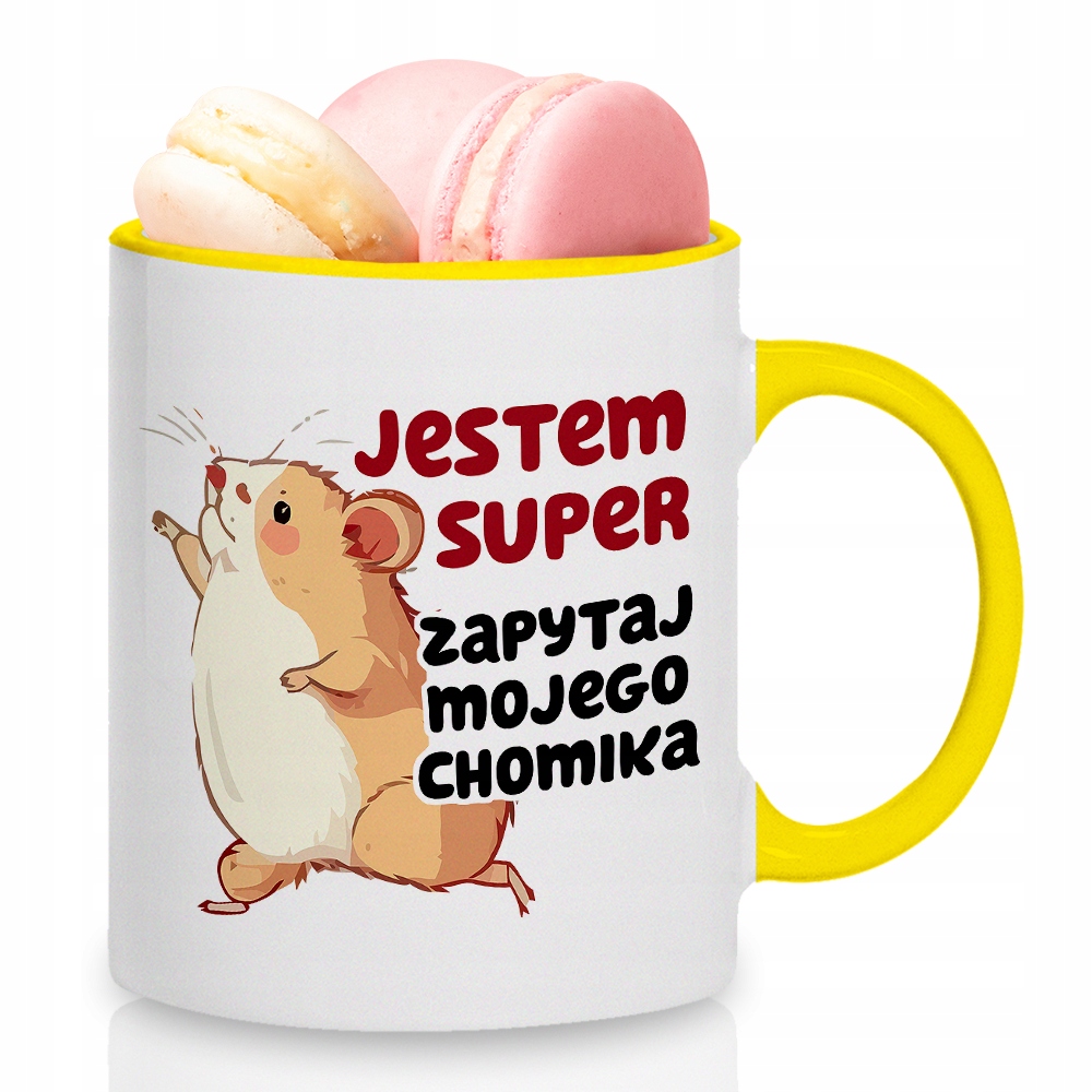 

Kubek Żółty Jestem Chomik