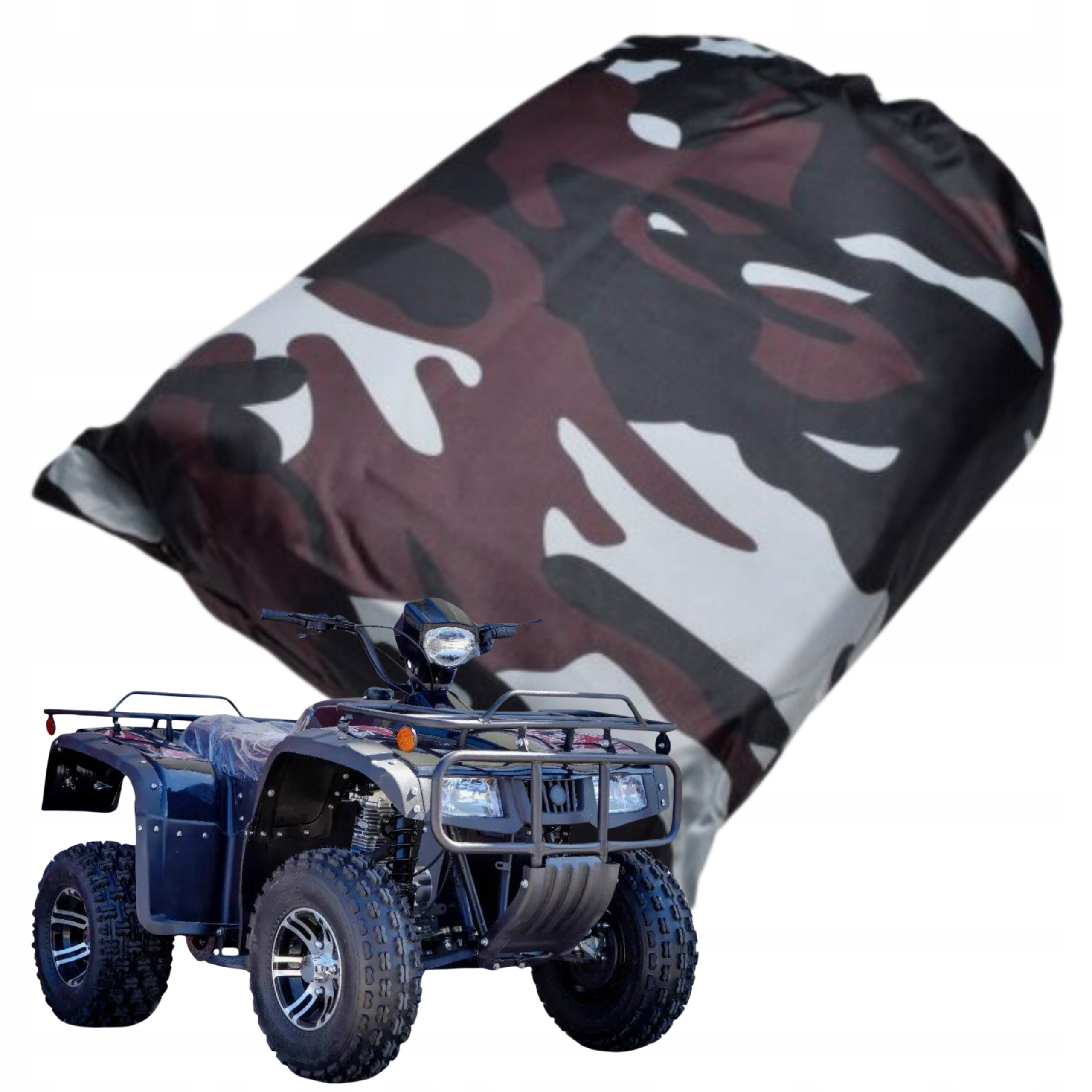 Pokrowiec Plandeka Utv Atv Quad Moro 260X150X150 cm 210D Wodoodporna